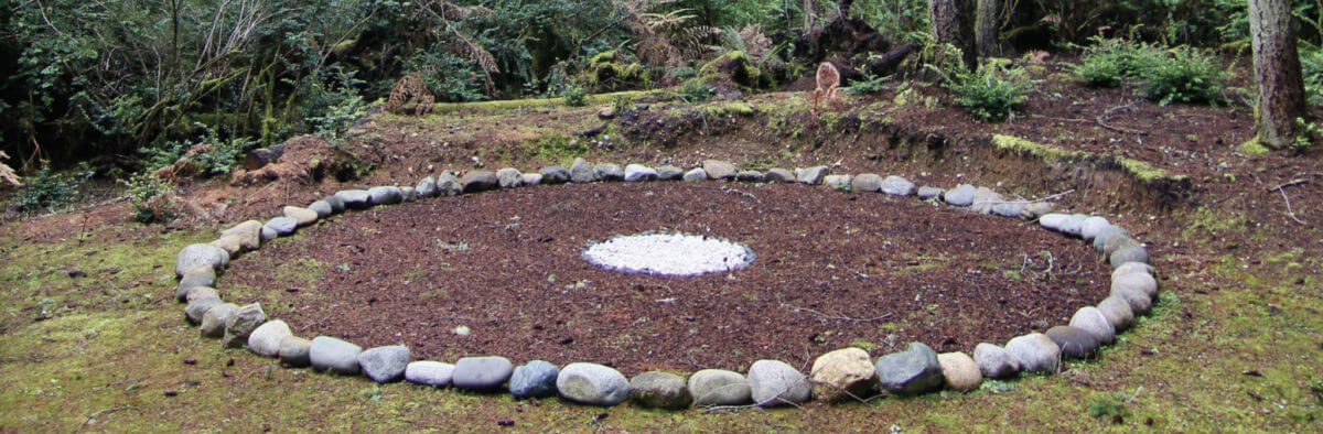 Rock circle in forest