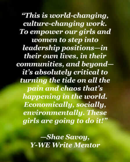 "To empower our girls and women is critical" - Shae Savoy