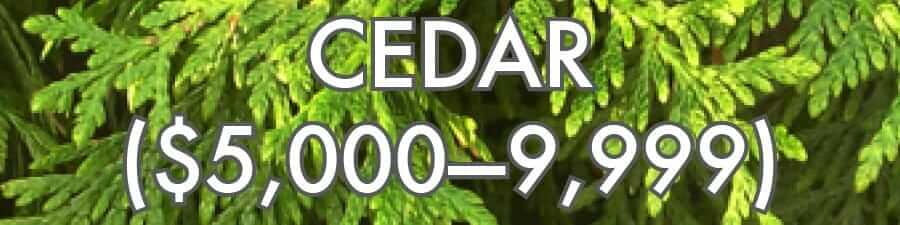 Cedar ($5000–9999)